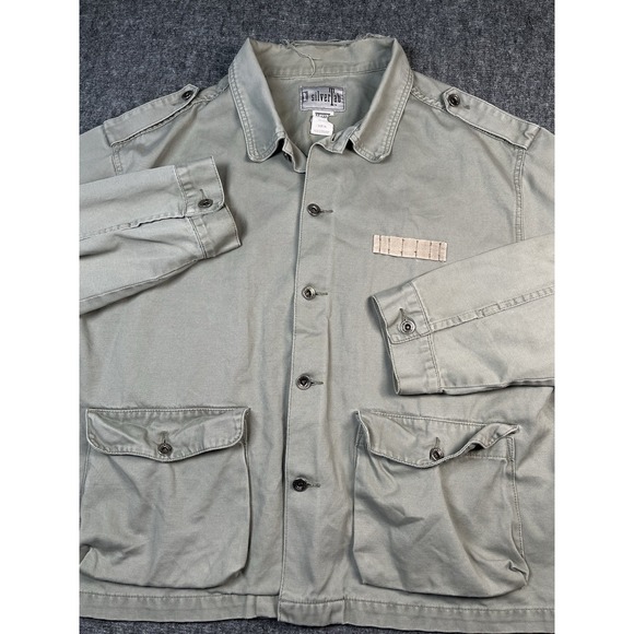 Vintage Levi's SilverTab Jacket Military Chore Field‎ Workwear Green Large Y2K